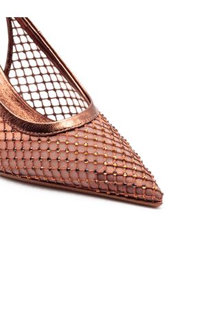Slingback Greta in mesh e pelle color bronzo SERGIO LEVANTESI | GRETA6MARRONE